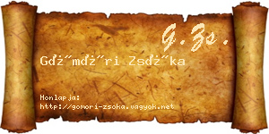 Gömöri Zsóka névjegykártya